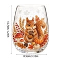 thumbnail image 3 of Fall Glassware Stemless Glasses with 2D Print Pumpkin Maple Leaves Drinking Glasses for Halloween Parties, Thanksgiving Party Home Kitchen Decorations Gifts, 3 of 6