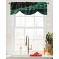 thumbnail image 5 of Tie Up Valance Curtain for Kitchen,Green Marble Stripes Gold Foil Rod Pocket Short Curtains Adjustable Tie-Up Shade Valances,Abstract Geometric Window Treatment for Bathroom Living Room Bedroom, 5 of 8