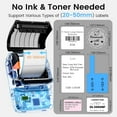 thumbnail image 6 of Label Maker-Barcode Label Printer, Bluetooth Label Maker Machine with Tapes for Small Business,Home Use,Logo,Sticker Printer with 80 Fonts & 300 Templates, Black, 6 of 18