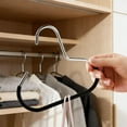 thumbnail image 3 of 2026 New Durable Steel Hangers：Maximize Closet Space with Versatile Storage, Stainless Hangers for Hats, Scarves, Shawls & Accessories (5pcs3), 3 of 8