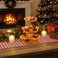 thumbnail image 6 of 3 Tiered Flower Tray Stand Removable Acacia Wood Serving Tray CuPCSake Stand Food Board Dessert Cake Platters Set of 3 Rustic Boards Christmas Holiday Decorations, 6 of 6