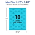 thumbnail image 6 of Avery Printable Wraparound Labels, Bright Blue, 1.5" x 3.5", 400ct, 6 of 11