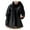 Black, variant on BUIgtTklOP Winter Coats,Women Detachable Cap and Windproof Thick Three-In-One Jacket Outdoor Sports Warm Jacket