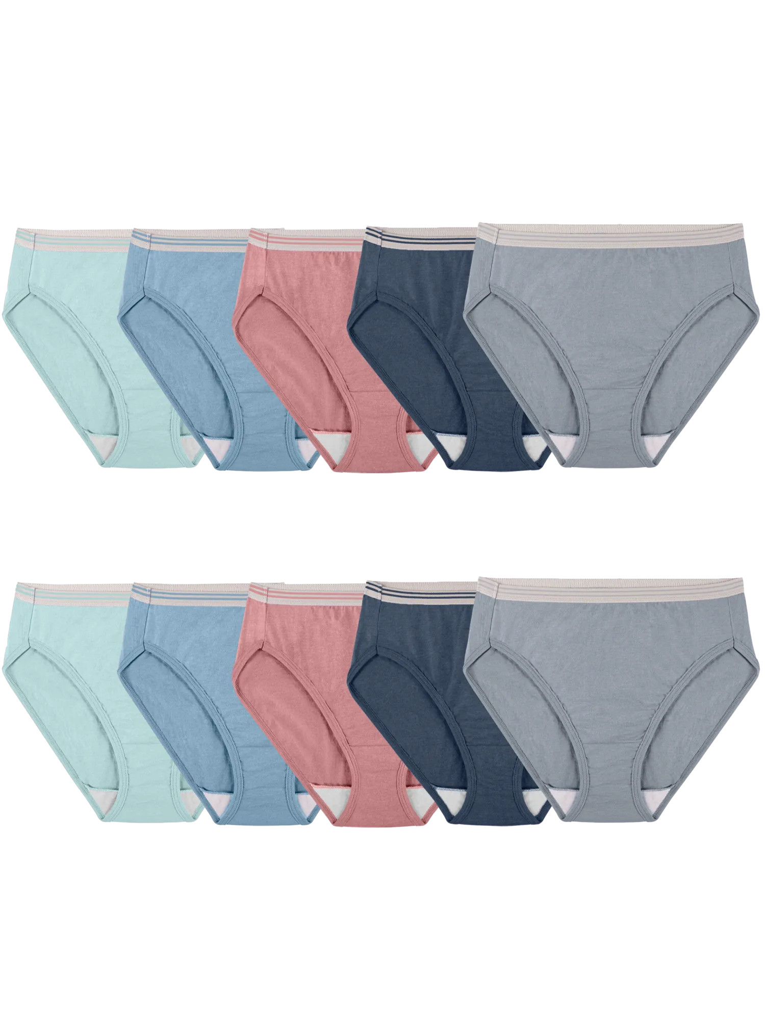 Fruit of the Loom Women's Cotton Hi-Cut Brief, 10-Pack photo 5