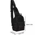 thumbnail image 2 of Sling Bag Small Crossbody Backpack Shoulder Chest Pack Casual Daypack Rucksack for Men Women Black, 2 of 18
