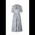 thumbnail image 1 of Vestido de Rayas Gris L, 1 of 4