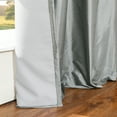 thumbnail image 6 of TWOPAGES 42 W X 63 L 100% Dupioni Silk Curtain Pinch Pleat Header Light Filtering Drape for Bedroom, 1 Panel, Pewter, 6 of 6