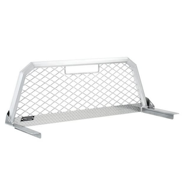 Protech Headache Rack 57-6440-24 Mesh; Mill Finish; Aluminum; Can Be Used With Cross Bed Tool Box; With 24 Inch Legs