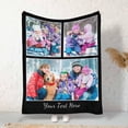 thumbnail image 3 of Custom Photo Collage Blanket for Family, Customized Bed Blanket with 10 Pictures & Text for Best Friends Kids Personalized Your Own Photos on Throw Blanket for Birthday Memorial Gifts, 3 of 6