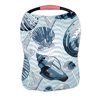 ECZJNT nautical style seashells Nursing Cover Baby Breastfeeding Infant Feeding Cover Baby Car Seat Cover