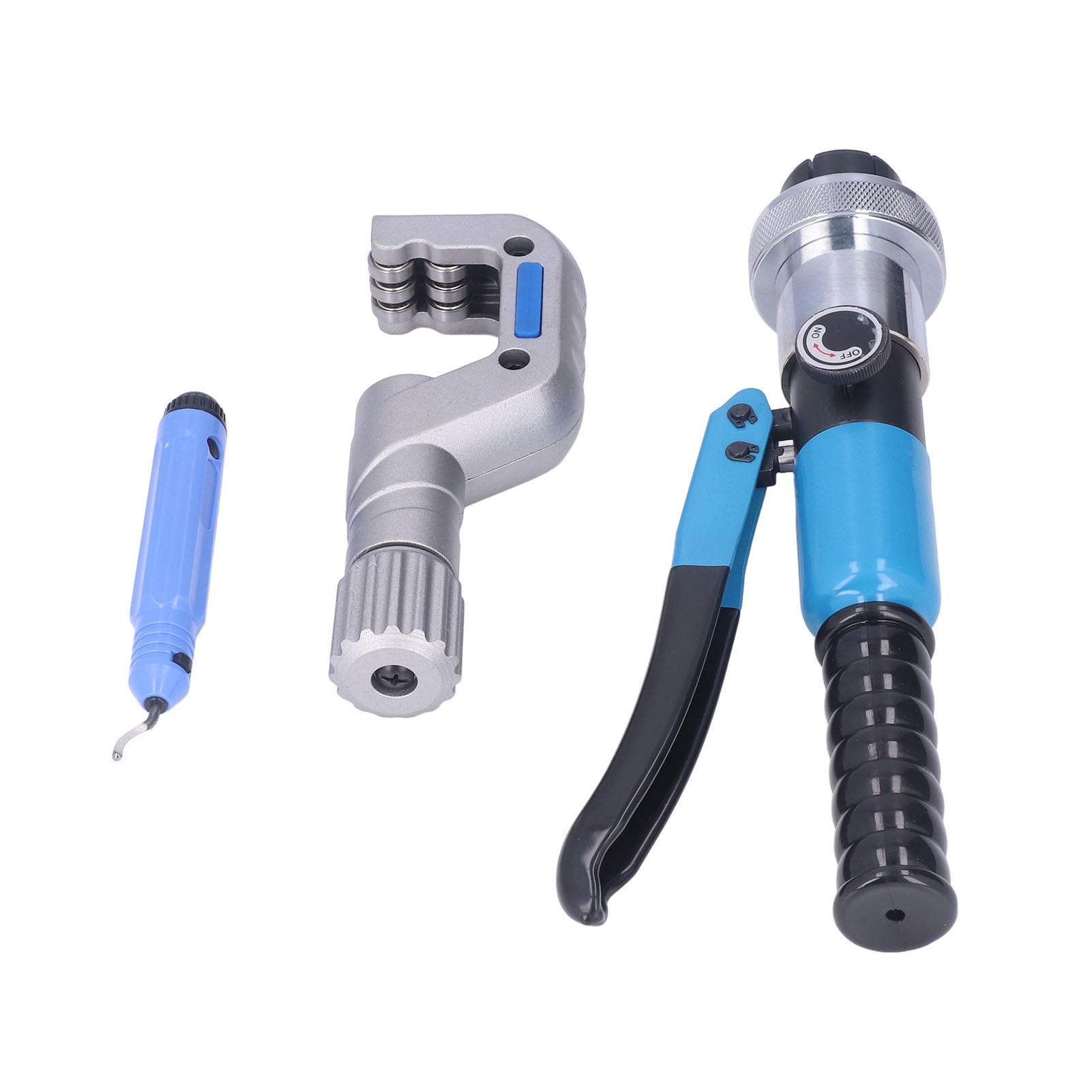 AMZCNC Hydraulic Tube Expander Compact Swaging Tool Kit With Tube Cutter Deburring Tool And 11 Expander Heads For 38 To 1 58 Inches Copper Pipes 38 1 58 - View #7