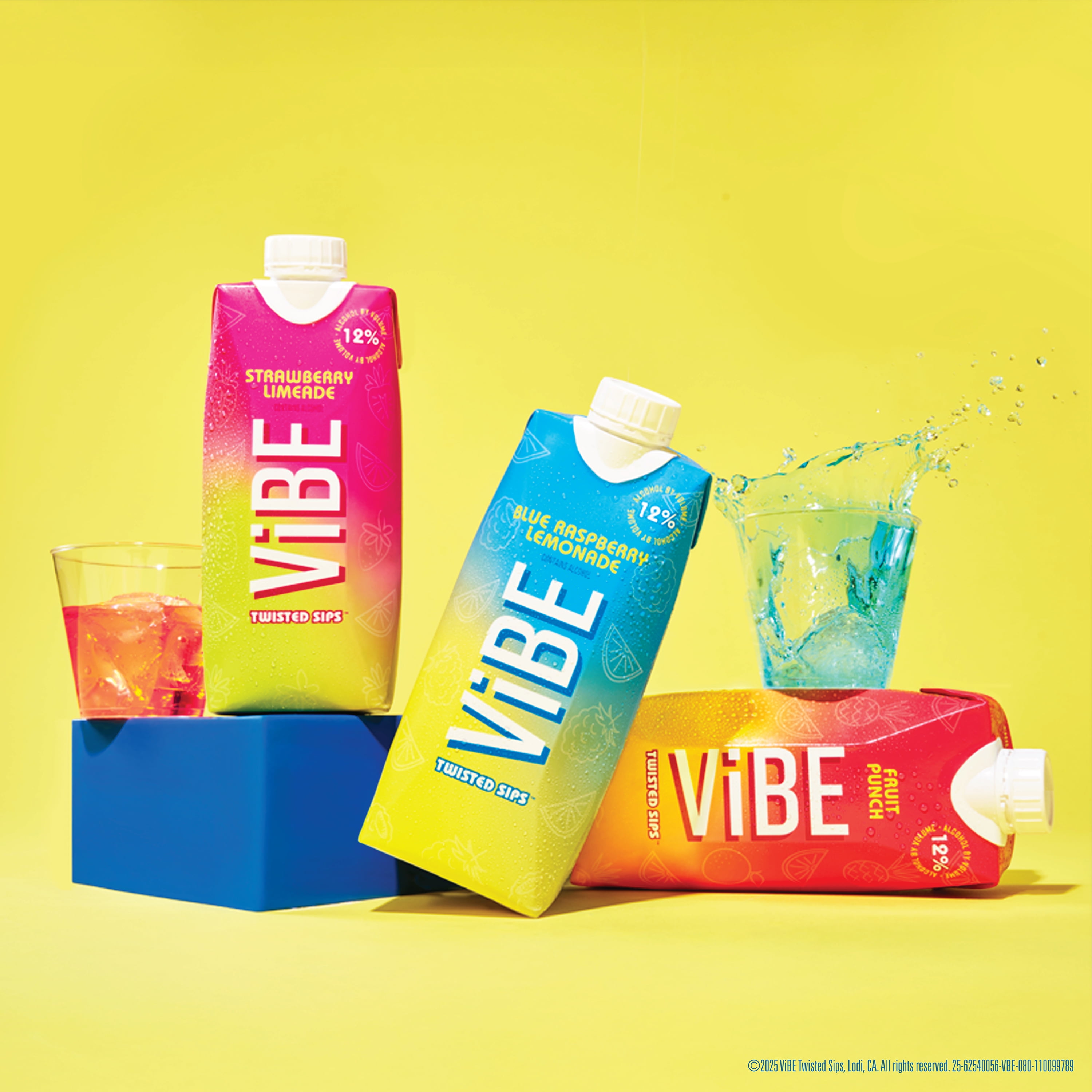 SBV DRINK  ViBE Twisted Sips Strawberry Limeade, 500mL Box, 12% ABV
