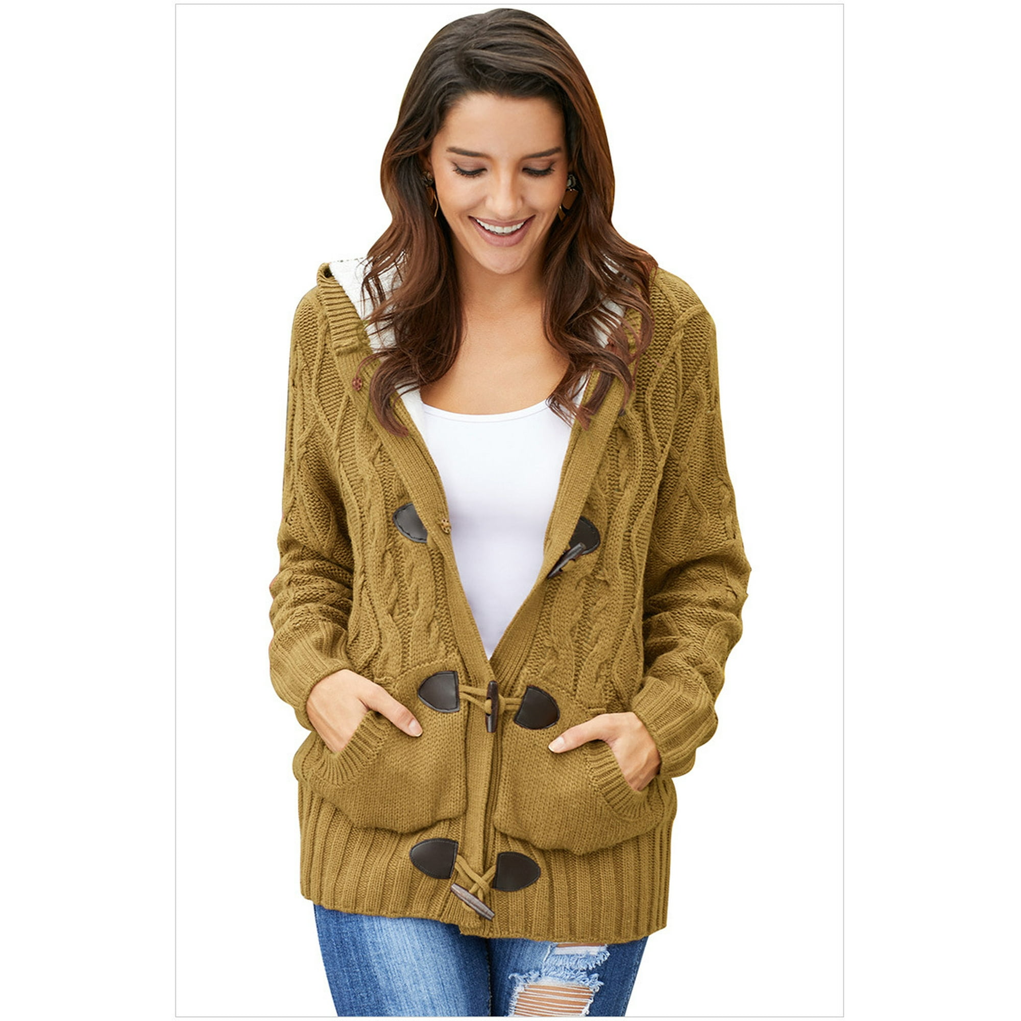 Heavy knit cardigan ladies new arrivals