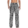 thumbnail image 2 of GZHJMY Zebra Stripes Men's Pajama Pants, Soft and Comfortable Lounge Sleep Bottoms with Pockets, Men's Sleepwear with Custom Print, Medium, 2 of 7