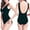 Black, variant on ZZwxWA Womens Belly Control One Piece Swimsuit - Push Up Bathing Suit Full Coverage Slimming Swimwear Backless Solid Color Beachwear