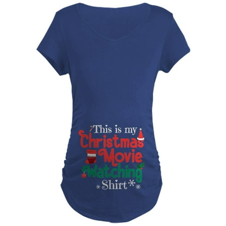 

CafePress - This Is My Christmas Movie Watching Shirt - Maternity Dark T-Shirt