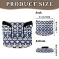 thumbnail image 2 of Haosy Elegant Indigo Ikat Print Golf Mallet Putter Cover Strong Magnetic Leather Golf Club Headcover Closure, 2 of 7