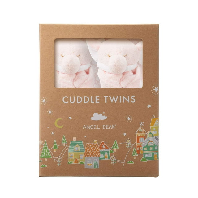 Set para gemelos Blanket Angel Dear Pink Elephant