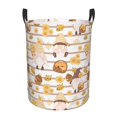 thumbnail image 1 of Balery Cute Bee Gnome Cesta de ropa redonda con asas, impermeable, independiente, para ropa, juguetes, dormitorio y familia-Medium, 1 of 6