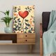 thumbnail image 5 of Qisvanset Framed Canvas Wall Art 12x16 Inch Beige Neutral Vintage Love Nursery Printed Art, 5 of 5