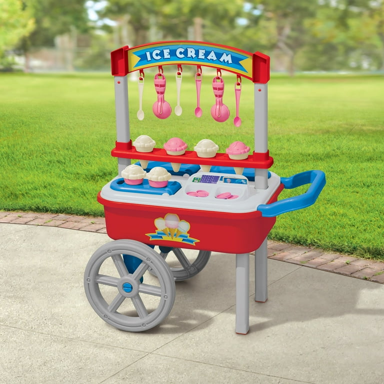 Play Day Ice Cream Cart for Kids for Indoor & Outdoor Play