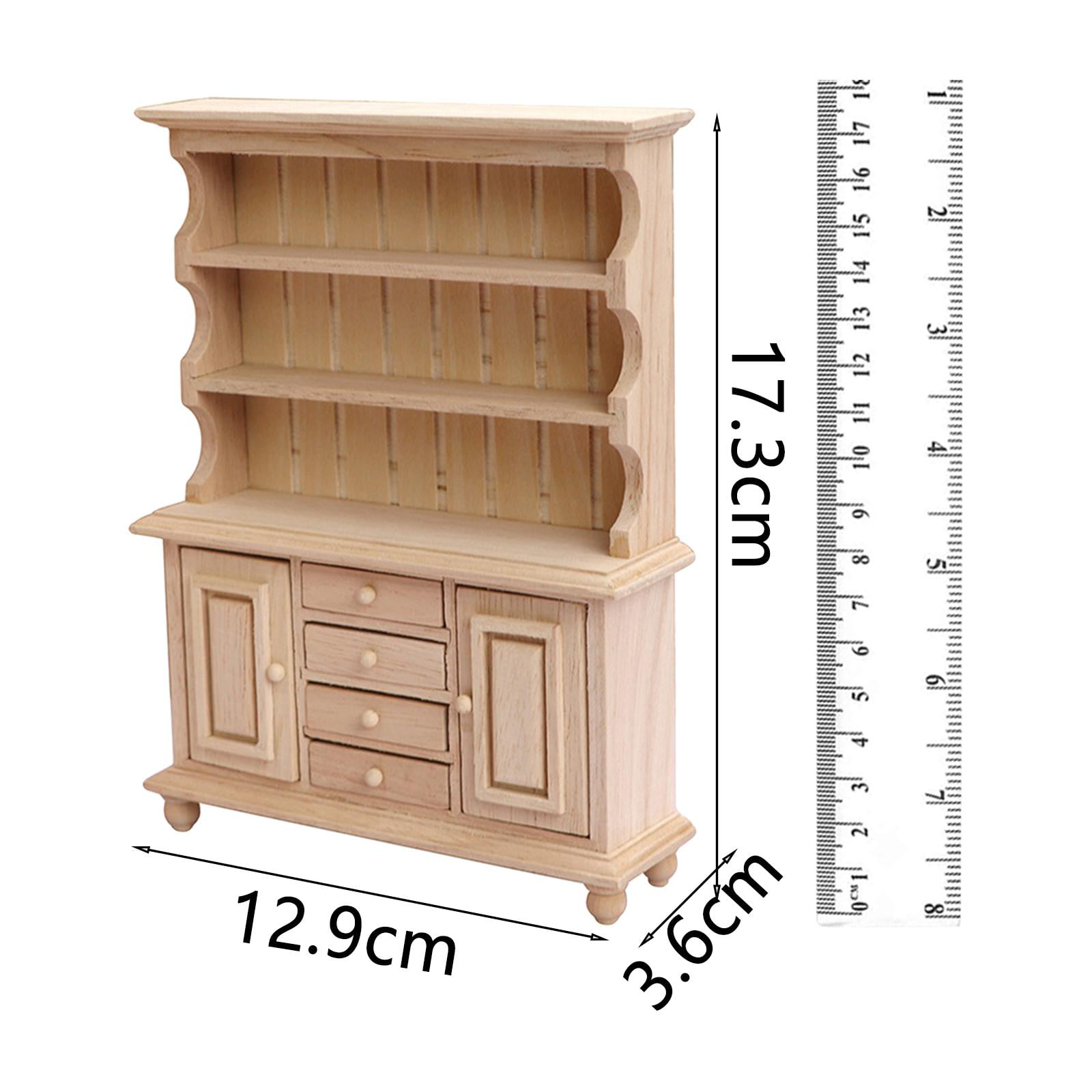 Wooden 1:12 Dollhouse Home Cabinet Furniture Pretend Play Accessory Kids Toy 