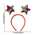 thumbnail image 1 of Diadema navideña con diseño de cuerno de alce, estrella, copo de nieve, diadema de lentejuelas para árbol de Navidad de Papá Noel, decoración navideña para niños y niñas, 1 of 4
