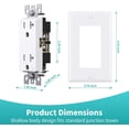 thumbnail image 4 of KYascend Outlet Socket, Decorator Receptacle, 20 Amp 125 Volt, Tamper Resistant, Grounding UL Listed White with Wall Plates 20pack, 4 of 7