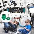 thumbnail image 5 of Uxcell Wheel Hex Hub Adapter with M4 Threaded Axle,12mm to 17mm for 1/10 RC Car Upgrade 1/8 Tires (Green), 5 of 6