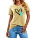 thumbnail image 4 of Mujeres Manga Corta de Verano Tops Pascua Impresa Cuello Redondo, Blusa de Moda Casual para la Primavera, 4 of 5