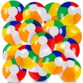thumbnail image 1 of Pelotas de playa hinchables con forma de arcoíris, 16 unidades, 32 cm, de Vellibring, 1 of 7