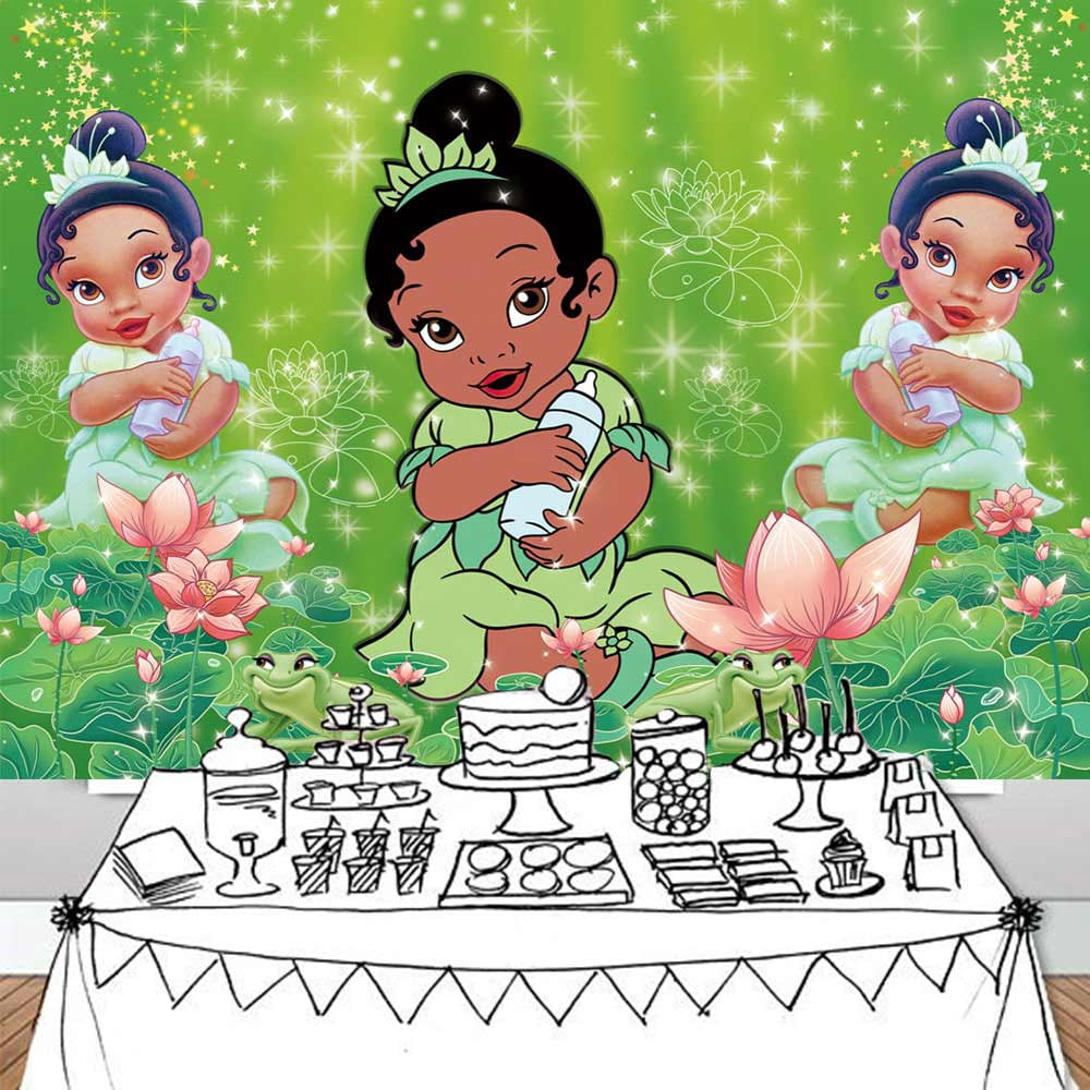 Tea Party Hintergrund Stoff 2,1x1,5 M – Polyester, Floral, Für Baby Shower & Geburtstagsfotos