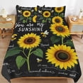 thumbnail image 4 of Sunshine Bees Floral Art Set Duvet Cover Themed Multicolor Polyester Bedding Set Duvet Cover for Queen Size, 4 of 6
