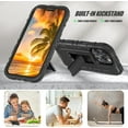 thumbnail image 5 of Casetego for iPhone 14 Pro Case with Kickstand, 3 in 1 Heavy Duty Hybrid Shockproof Silicone Protective Cover Military Grade Rugged Case for Apple iPhone 14 Pro, Black, 5 of 7