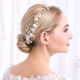 thumbnail image 3 of Peigne Pince à Cheveux de Mariée Floral en Perles Cristal Accessoires pour Cheveux de Mariée, 3 of 5