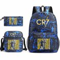 thumbnail image 1 of Football star Cristiano Ronaldo peripheral backpack set Messi backpack hot stamping printing three piece set, 1 of 5