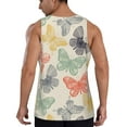 thumbnail image 3 of Fotbe Butterfly Pattern Men's Quick Dry Workout Tank Top Gym Muscle Tee Fitness Bodybuilding Sleeveless T Shirt Breathable Workout Shirt-3X-Large, 3 of 9