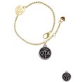 thumbnail image 2 of Delight Jewelry Silvertone Occupational Therapist Caduceus Seal - OTA Gold-tone Rose Link Chain Bracelet, 6.25"+1.75" Extender, 2 of 4