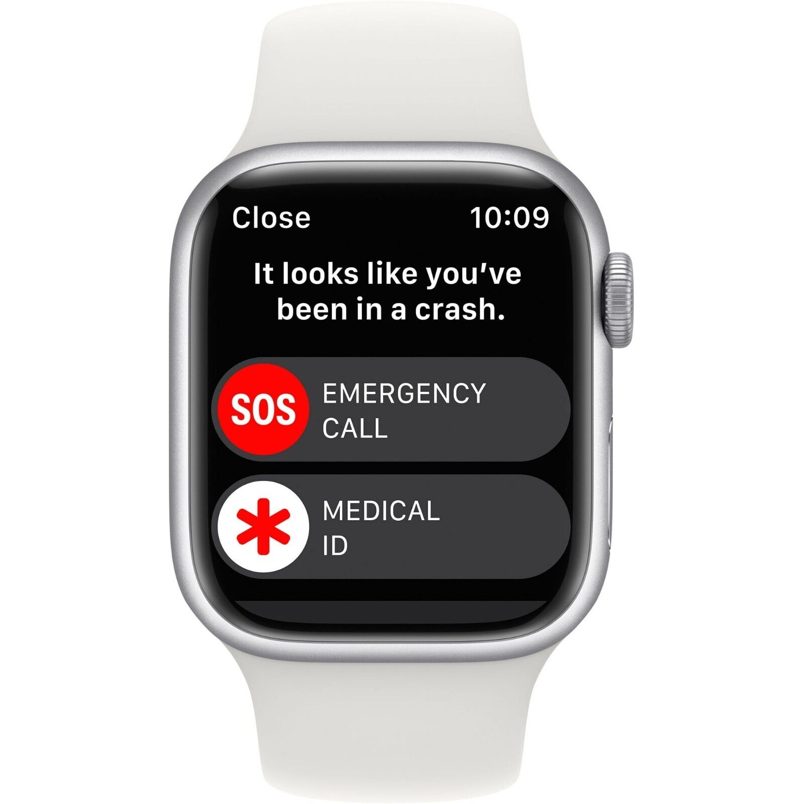 Restored Apple Watch Series 8 GPS 41mm Silver Aluminum Case with White Sport Band - S/M (Refurbished)