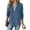 Blue, variant on Lenpel Jackets for Women Roll Tab Sleeve Full Zip up Fall Trendy Casual Jacket Lightweight Cargo Coats