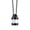 Black no chain, variant on Men Women's Stainless Steel Pendant Necklace Perfume Box Glass Transparent Openable No Chain Silver