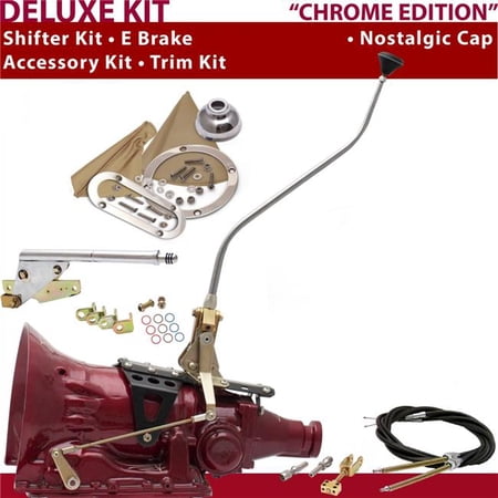 American Shifter 45RFE Shifter Kit Chrome 23 in. Swan E Brake Cable Trim Kit for DDB6A