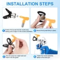 thumbnail image 4 of Uxcell 1-Set Airless Paint Sprayer Tips and Flat Tip Guard Base, 304SS Reversible Spray Tips with 1 Pad for Homes [Yellow, 517], 4 of 7