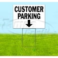 thumbnail image 1 of Customer Parking Down (18" x 24") Yard Sign, Includes Metal Step Stake, 1 of 6