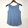 thumbnail image 4 of HappyYEE Summer Breathable Tank Tops for Women Wide Strap Sleeveless Tops Lightweight Casual Soft Yoga Sport Tank Tops ,Blue,M, 4 of 6
