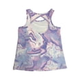 thumbnail image 2 of Girls Purple Marble Cut Out Back Tank Top Workout Sleeveless Shirt Medium (7-8), 2 of 2