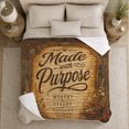 thumbnail image 5 of Made Purpose Rustic Inspirational Words, Cozy Friendship Quote Scene, Warm Flannel Blanket for Living Room and Reading Nook, Art Lovers Thanksgiving Gift, Artistic Home Decor, 5 of 9
