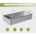 thumbnail image 4 of Tcbosik Galvanized Raised Garden Bed, 8x4x1.5ft Outdoor Planter Box, Metal Plant Container for Vegetables Planting, Silver, 4 of 11