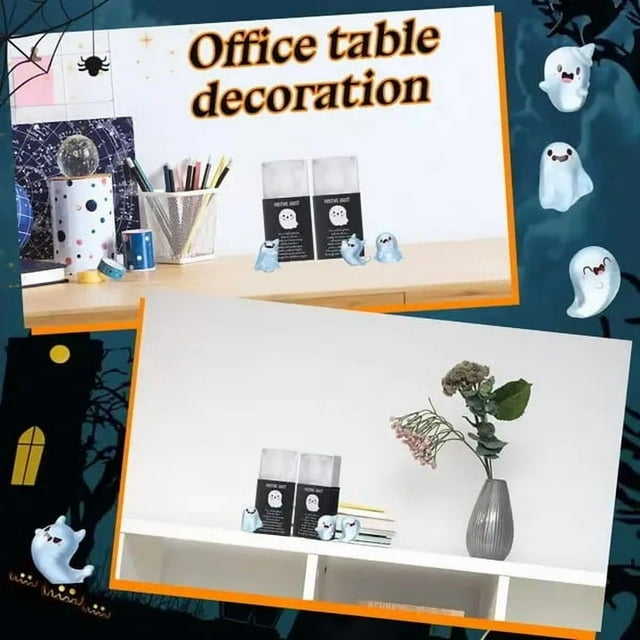 In The Dark Mini Ghost Figures With Box Mini Resin Luminous Ghost Thank You Note Cards Party Box Set