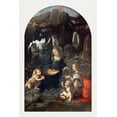thumbnail image 2 of da Vinci, Leonardo 17x24 Gold Ornate Wood Framed with Double Matting Museum Art Print Titled - Virgin of the Rocks, 2 of 4